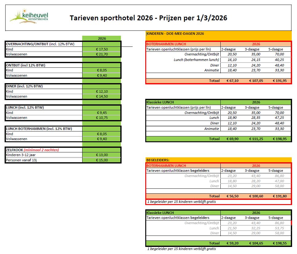 tarieven sporthotel en doe-mee-dagen 1mrt26